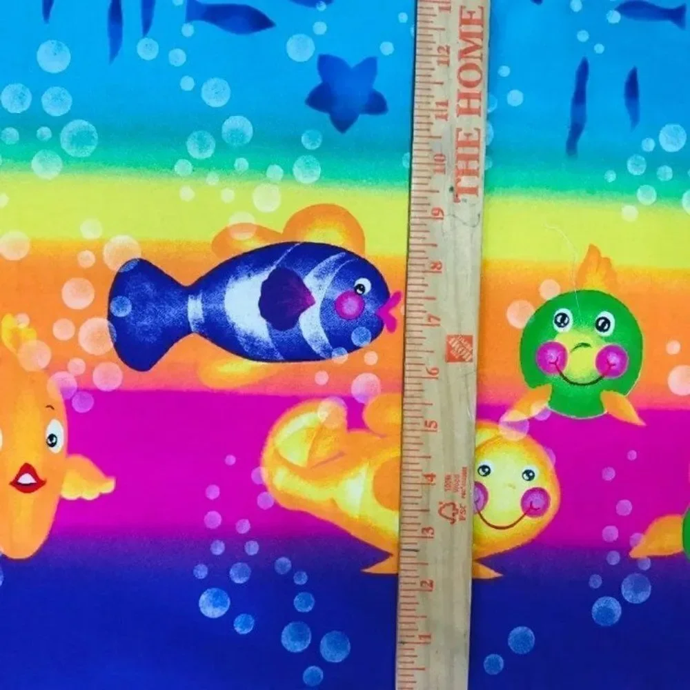 Rainbow Fish Border Fabric Donna Dewberr